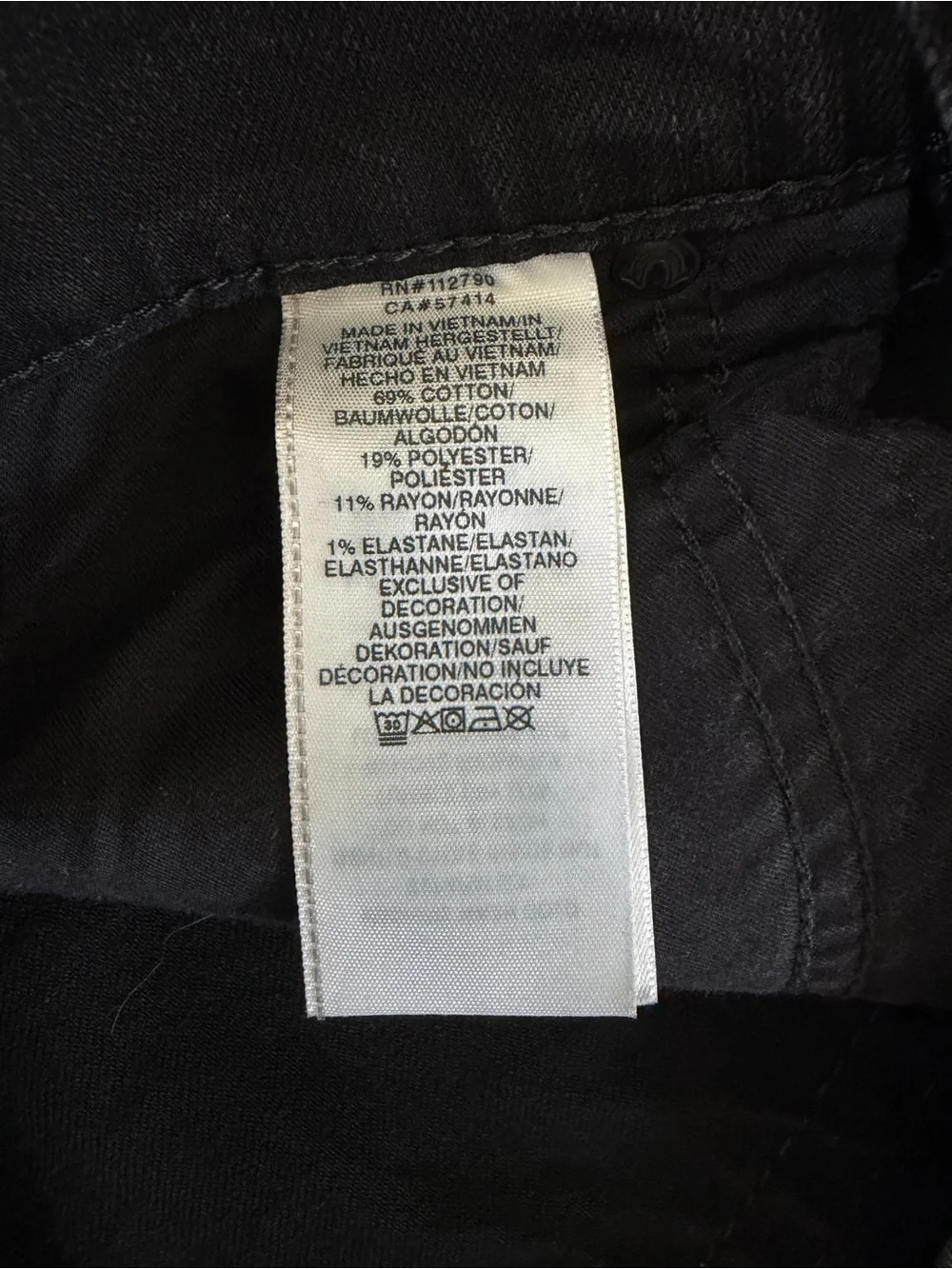 True Religion Ricky Straight Jean Black Denim Relaxed World Tour Mens size 32